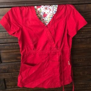 Koi scrub shirt